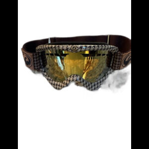 Dragon Mace Snow Goggles Houndstooth Strap W/Amber Lens